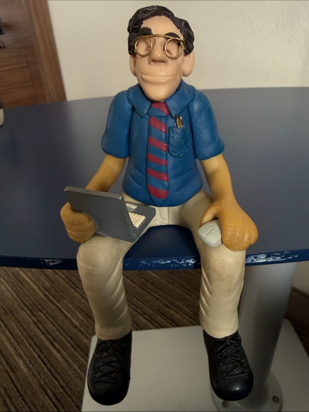 G. Manning Limited Edition Computer Office Worker Shelf Sitter Figurine